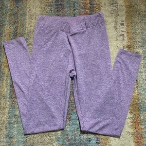 Purple stretchy high-waisted Leggings